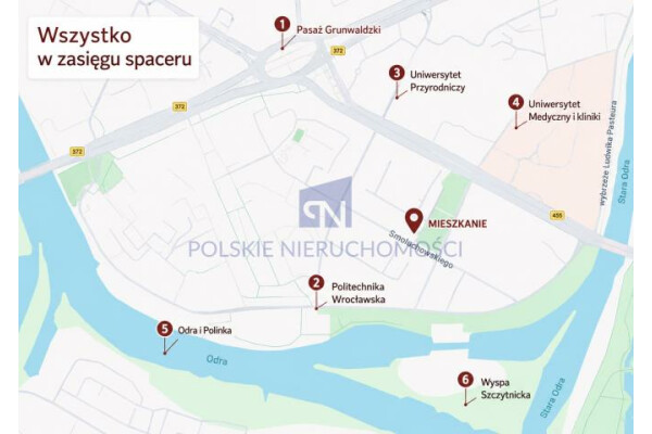 Wrocław, Śr&oacute;dmieście, Plac Grunwaldzki, Plac Grunwaldzki | 111 m&sup2; | 5 pokoi | blisko Odry